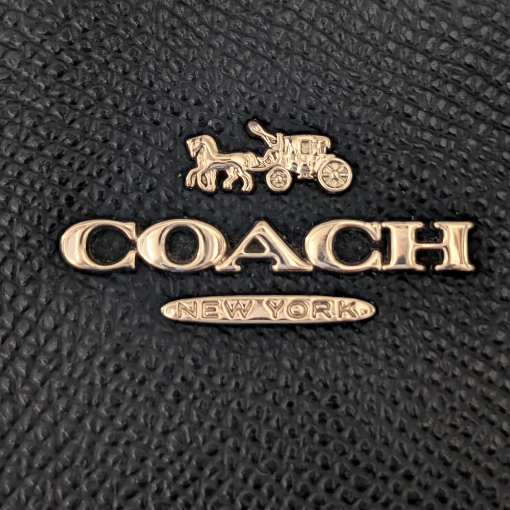 Coach City Zip Tote Black Leather Bag - Picture 13 of 15